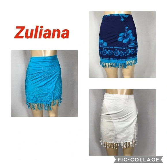 Zuliana 100% rayon sarong skirt size small bundle made in USA NWT - Picture 1 of 7